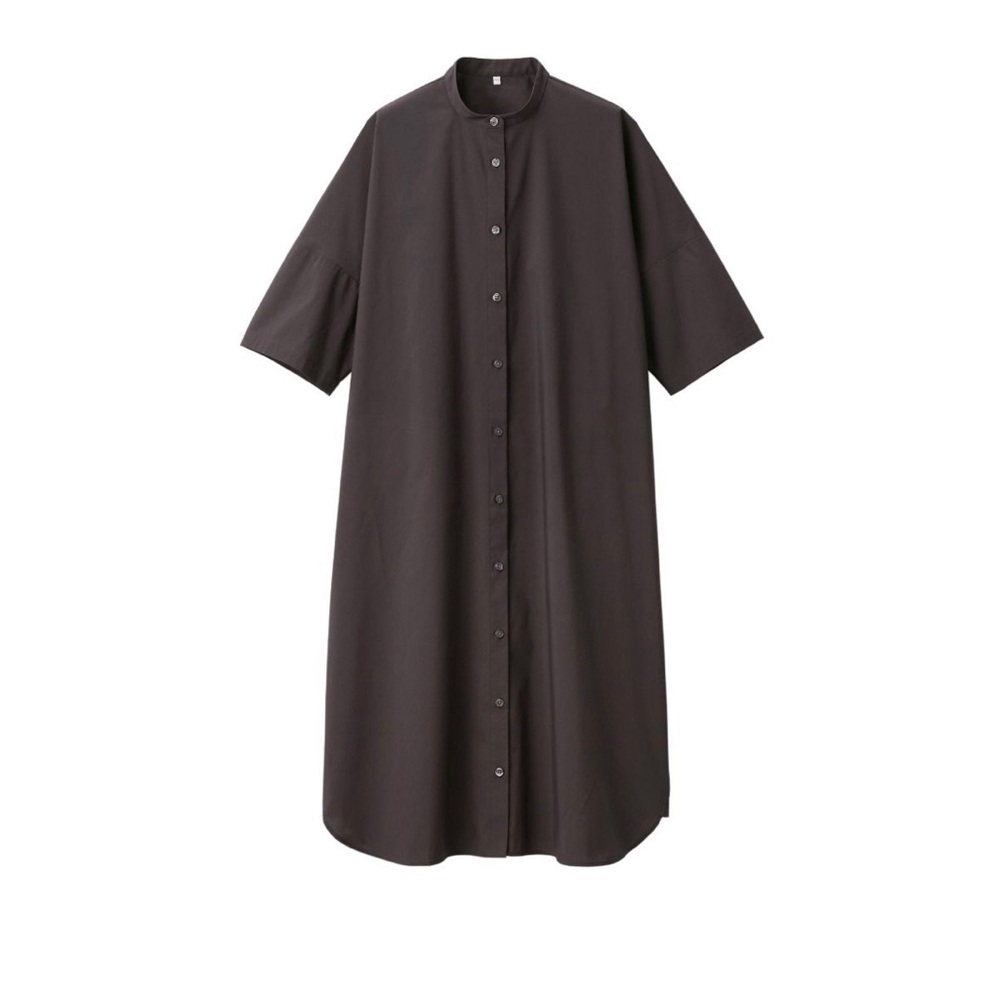 MUJI STAND COLLAR DRESS (M-L)